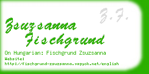 zsuzsanna fischgrund business card